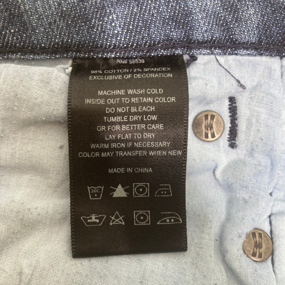 Kut from the Kloth Womens Size 12 Dark Wash Distressed Straight Leg Jeans Blue - Picture 4 of 16